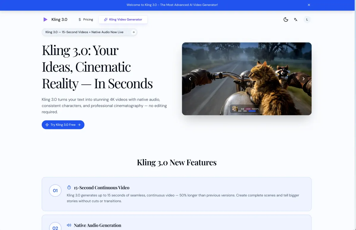 Kling 3.0 – AI Video Director screenshot