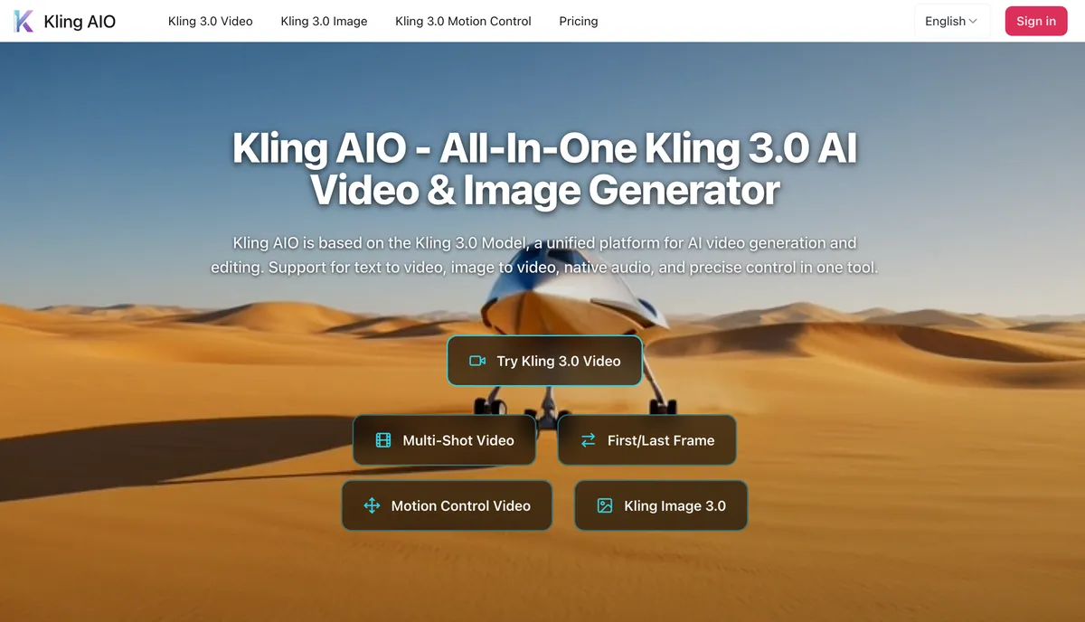 Kling 3.0 AIO screenshot