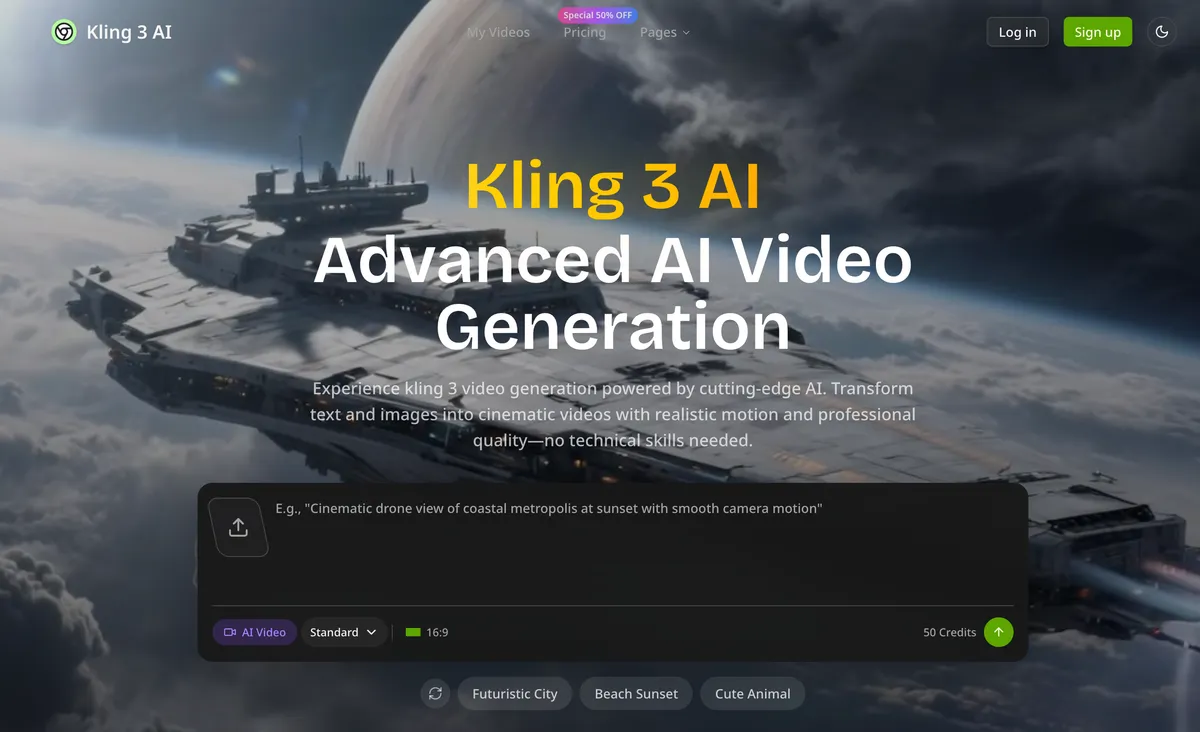 kling 3 screenshot