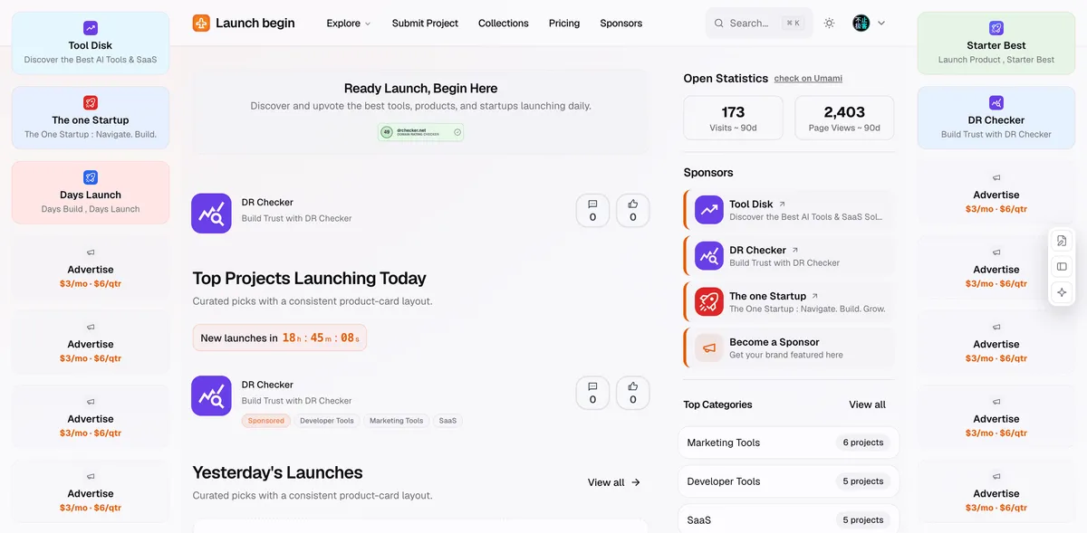 launch begin screenshot