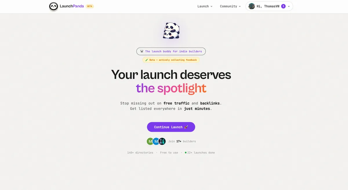 Launch Panda screenshot