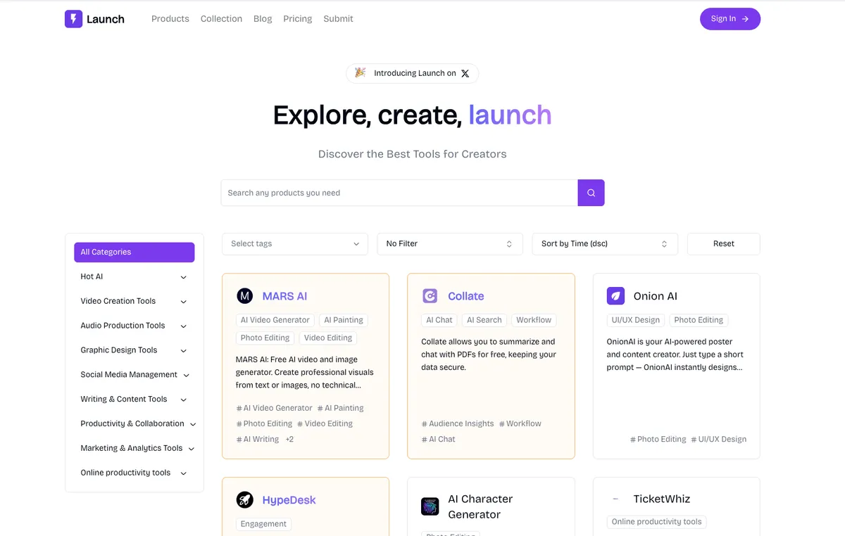 Launch screenshot