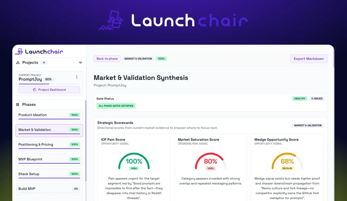 LaunchChair screenshot