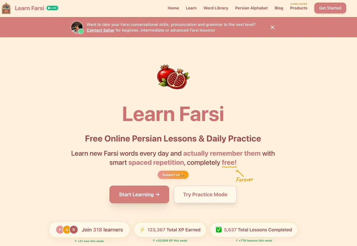 Learn Farsi screenshot
