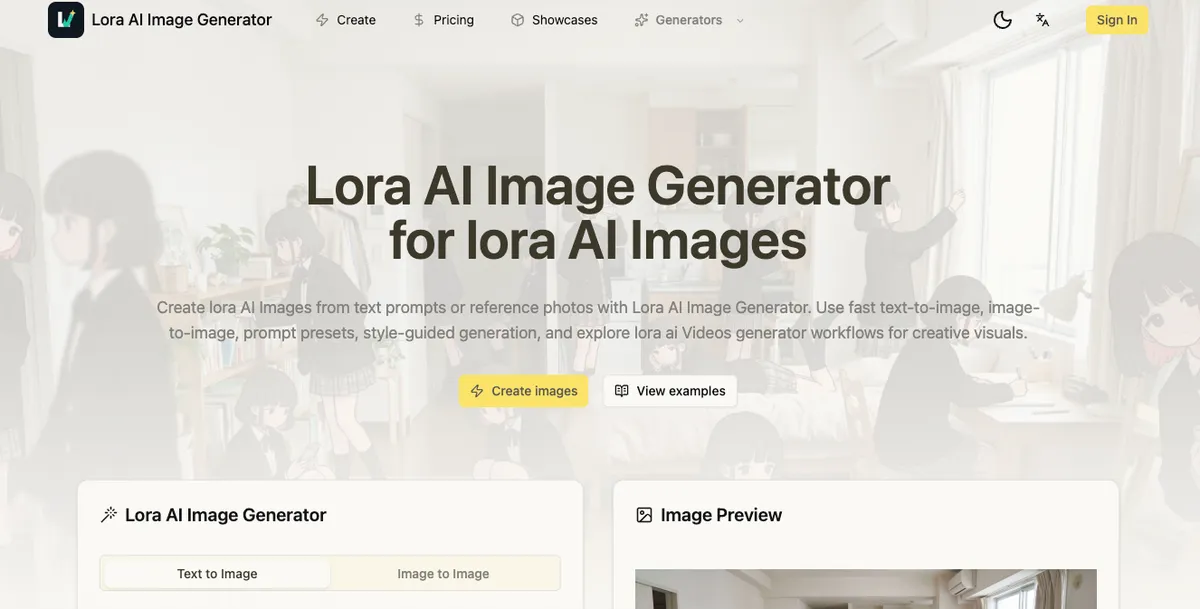 lora ai screenshot