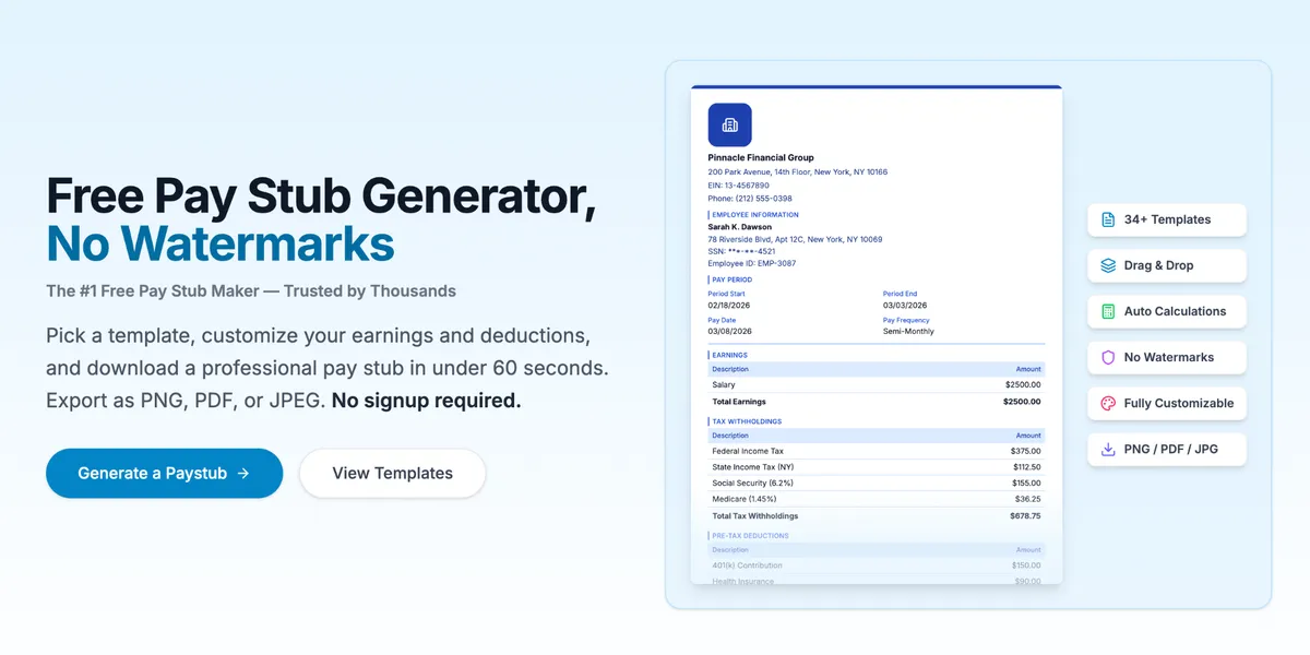 MakeMyPaystub screenshot