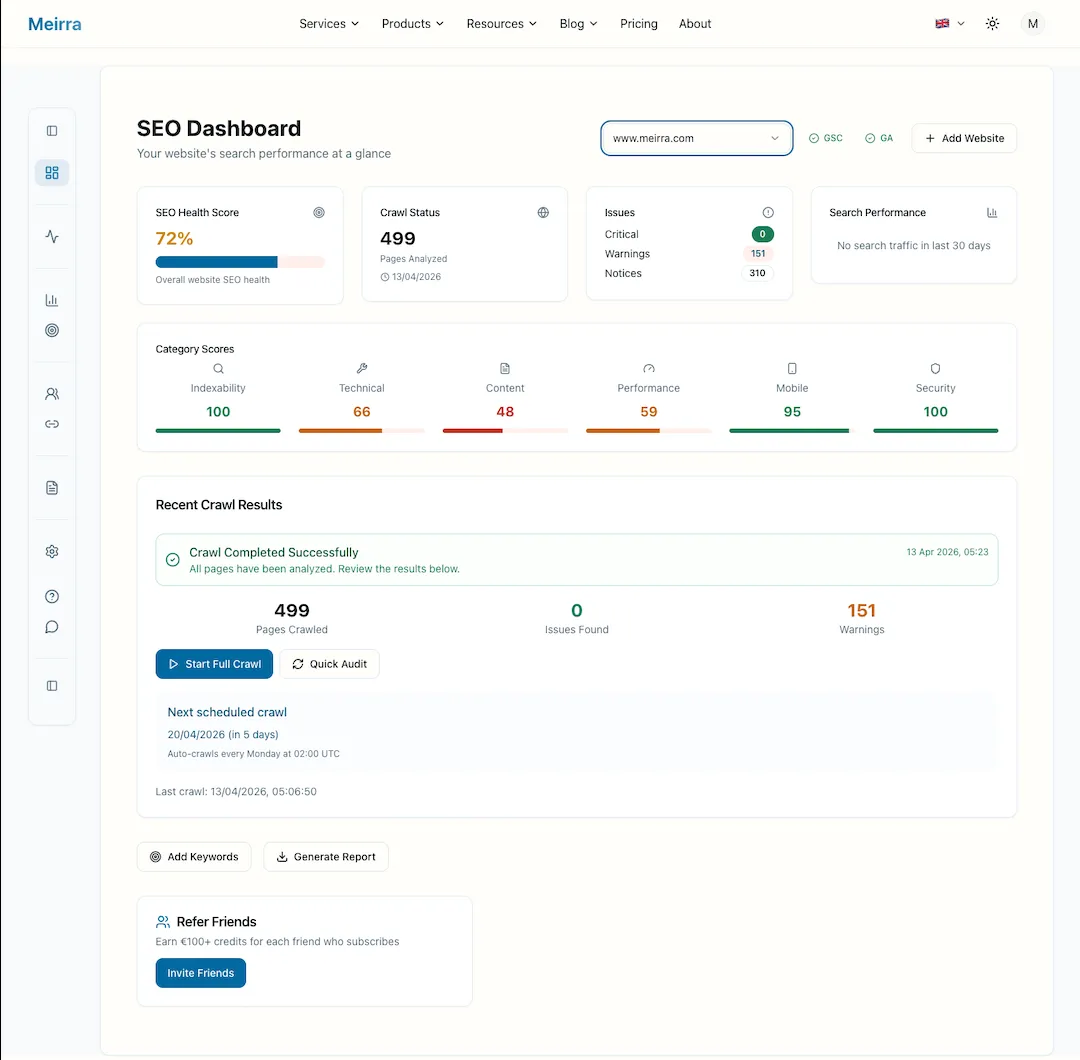 Meirra screenshot