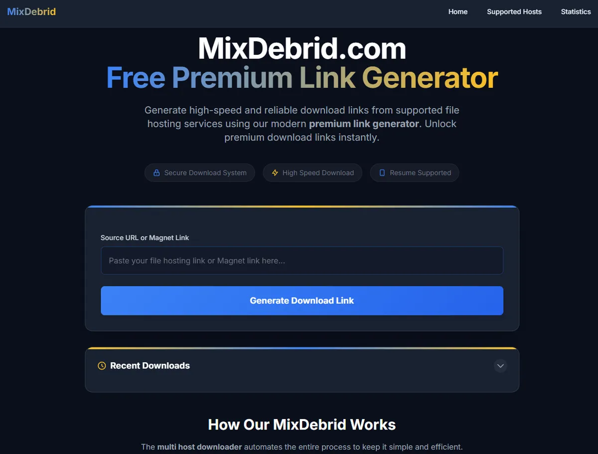 Mixdebrid screenshot