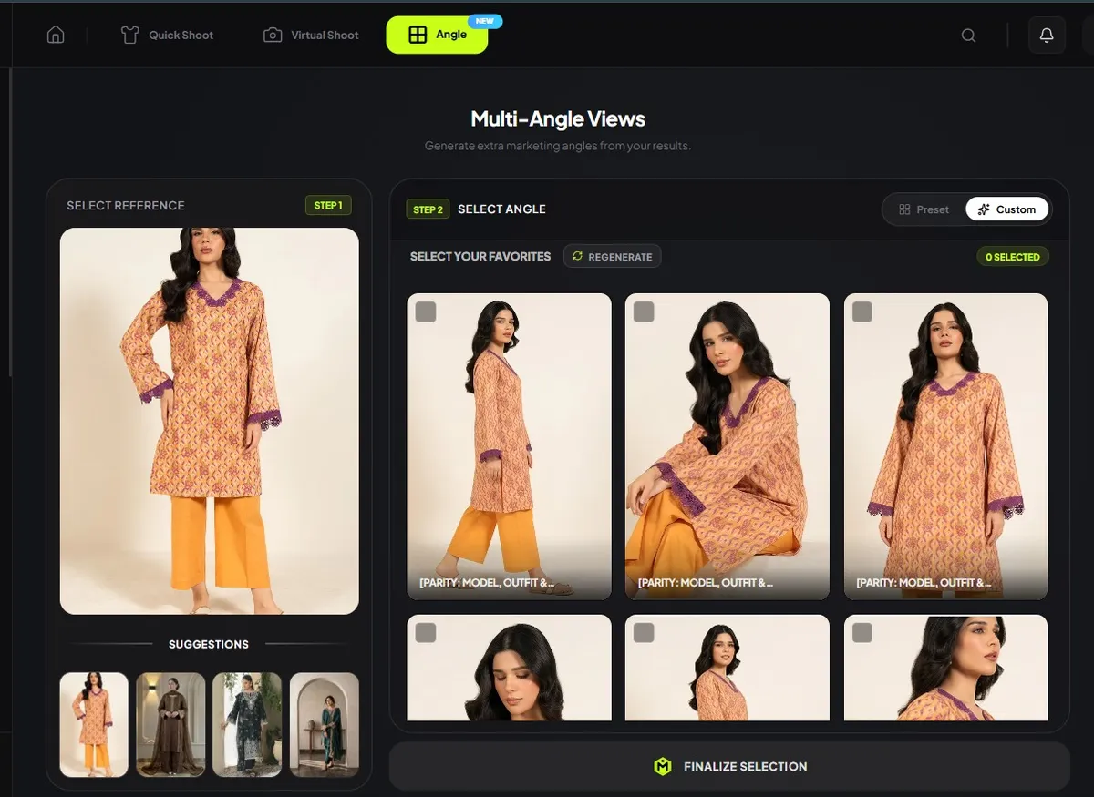 Modelfy – AI Fashion Photoshoots Without Prompts screenshot