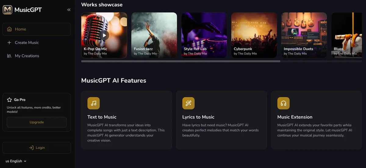 MusicGPT AI screenshot