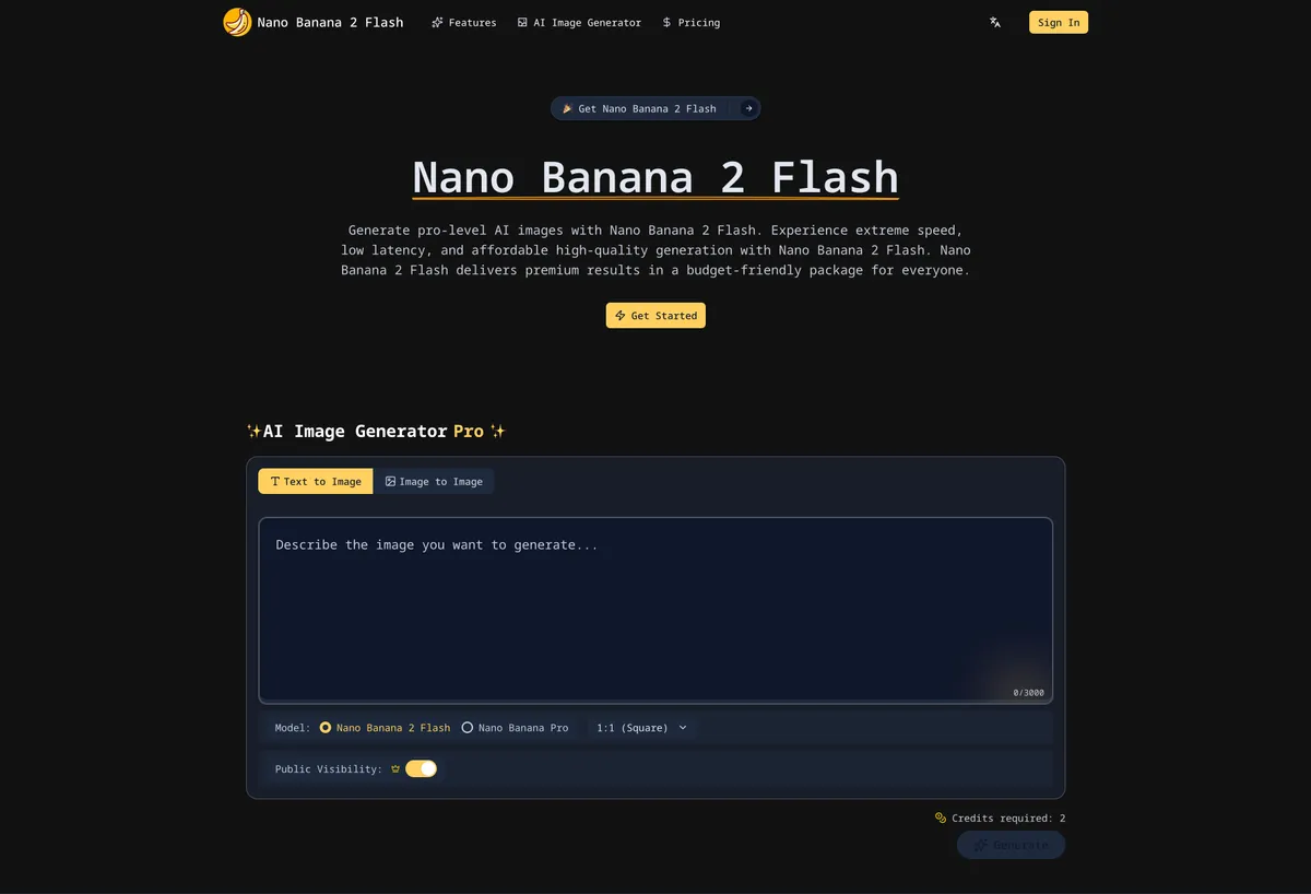 Nano Banana 2 Flash screenshot