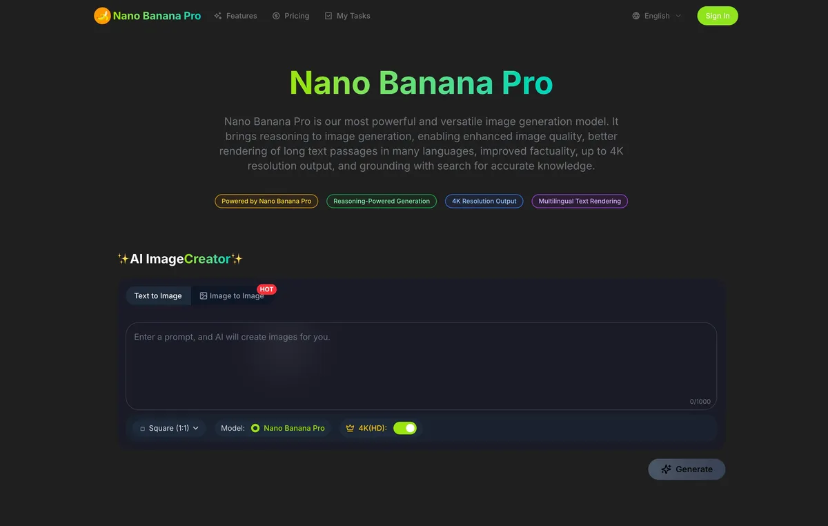 Nano Banana Pro screenshot