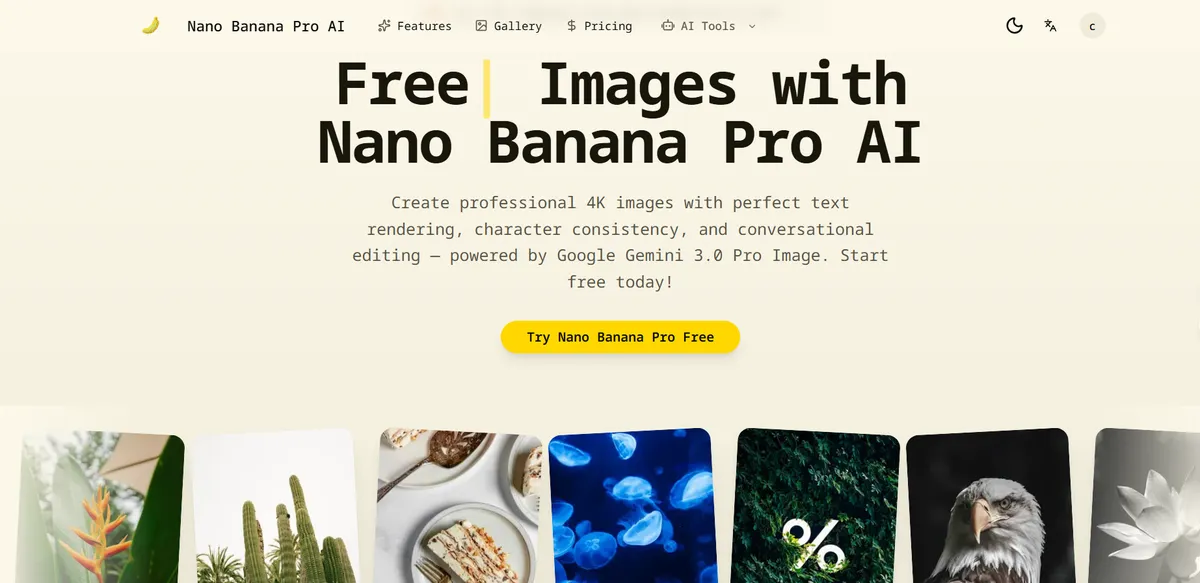 Nano Banana Pro AI screenshot