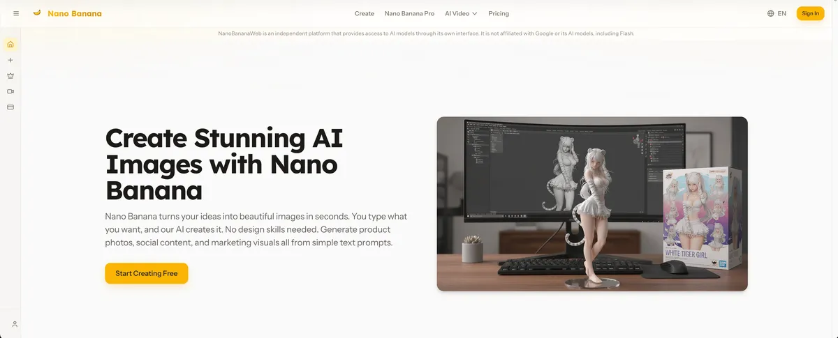 Nano Banana Web screenshot