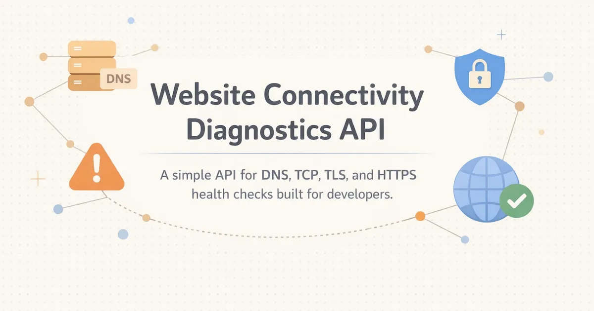 NetDiag.Dev - Website Connectivity Diagnostics API screenshot