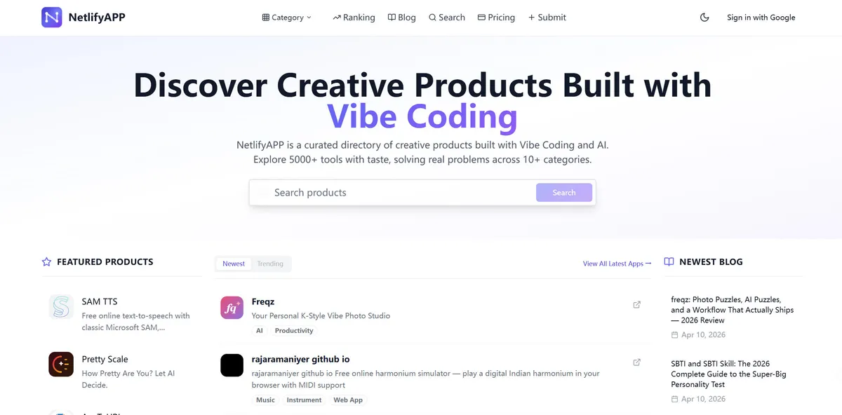 NetlifyAPP screenshot