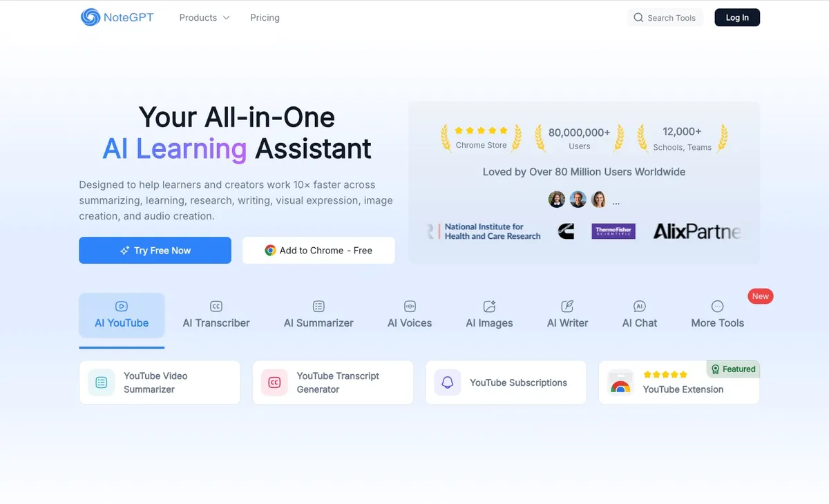 NoteGPT screenshot