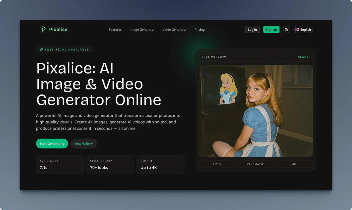 Pixalice AI screenshot