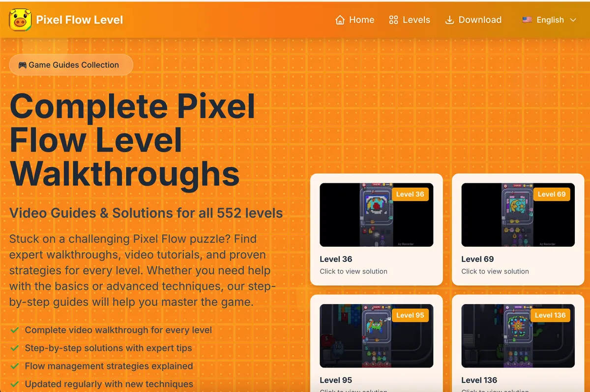 pixel flow level screenshot