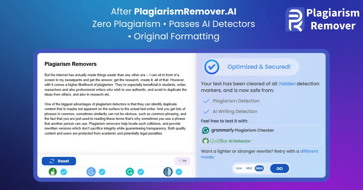PlagiarismRemover.AI - Plagiarism Remover screenshot