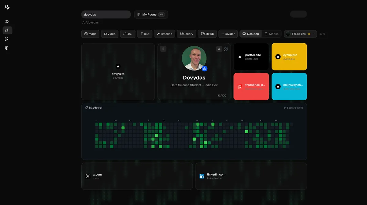 Portfol screenshot