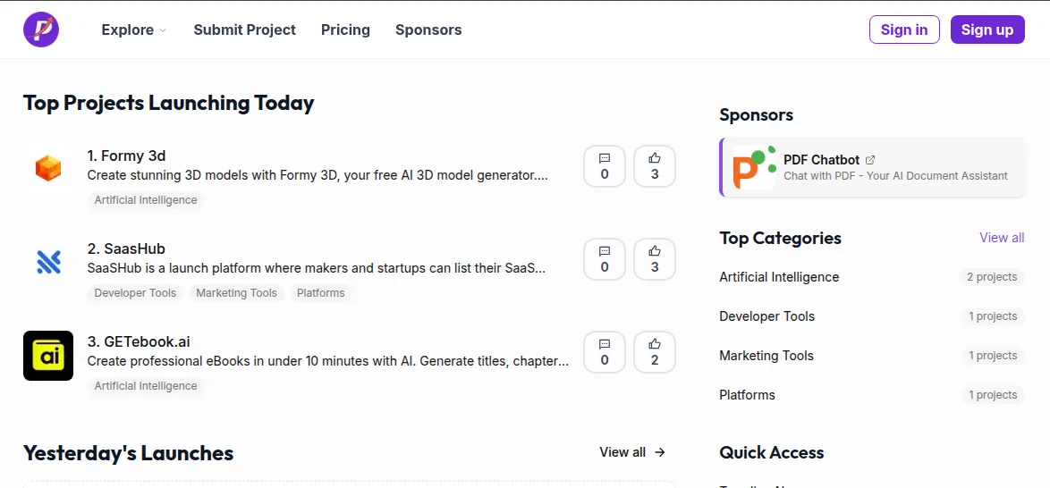 ProductLaunchify screenshot
