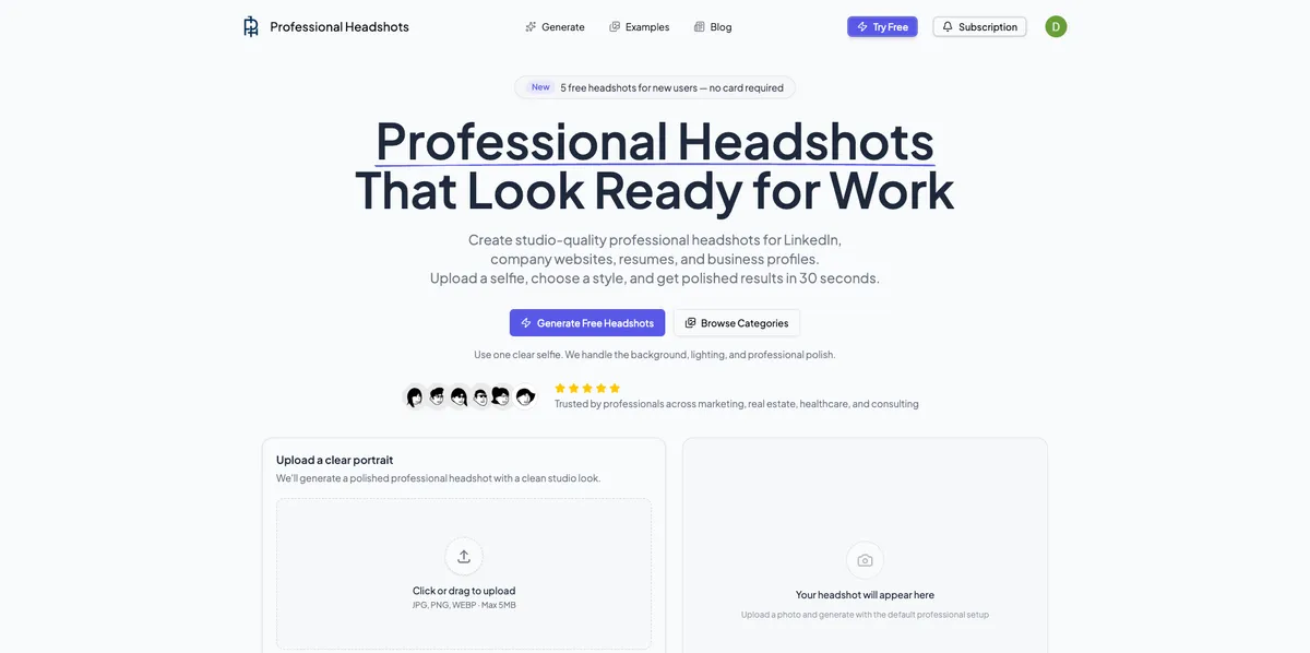Professional Headshots screenshot