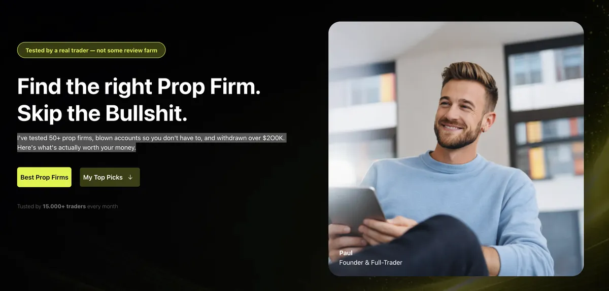 Proptradingvibes screenshot