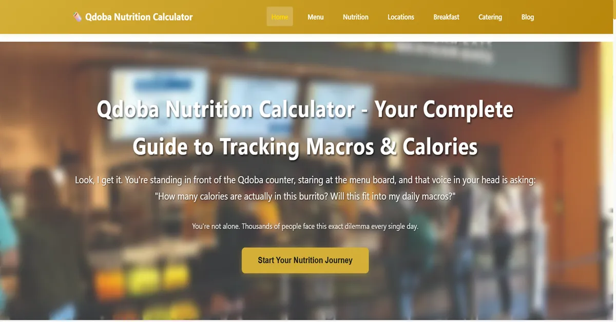 Qdoba Nutrition Calculator screenshot