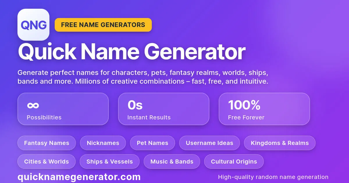Quick Name Generator screenshot