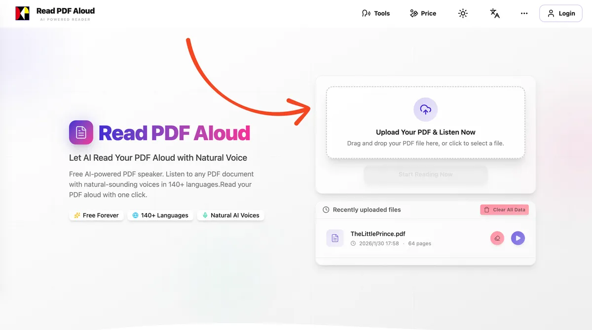 Read PDF Aloud screenshot