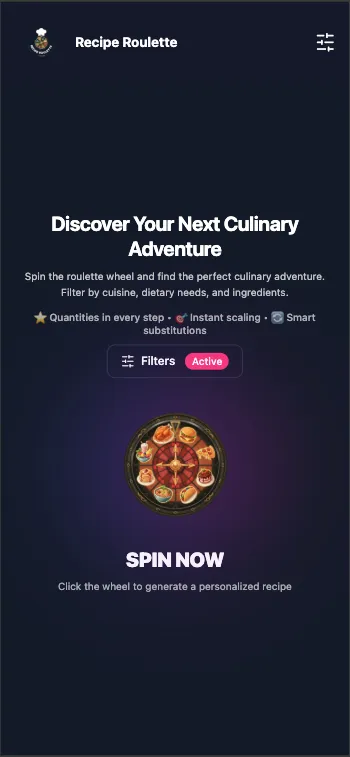 Recipe Roulette screenshot