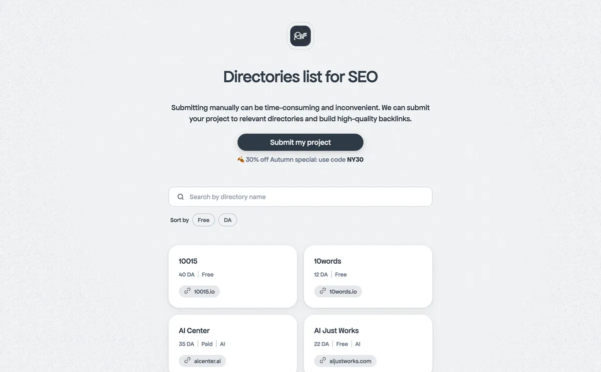 Refined Seo Directories screenshot