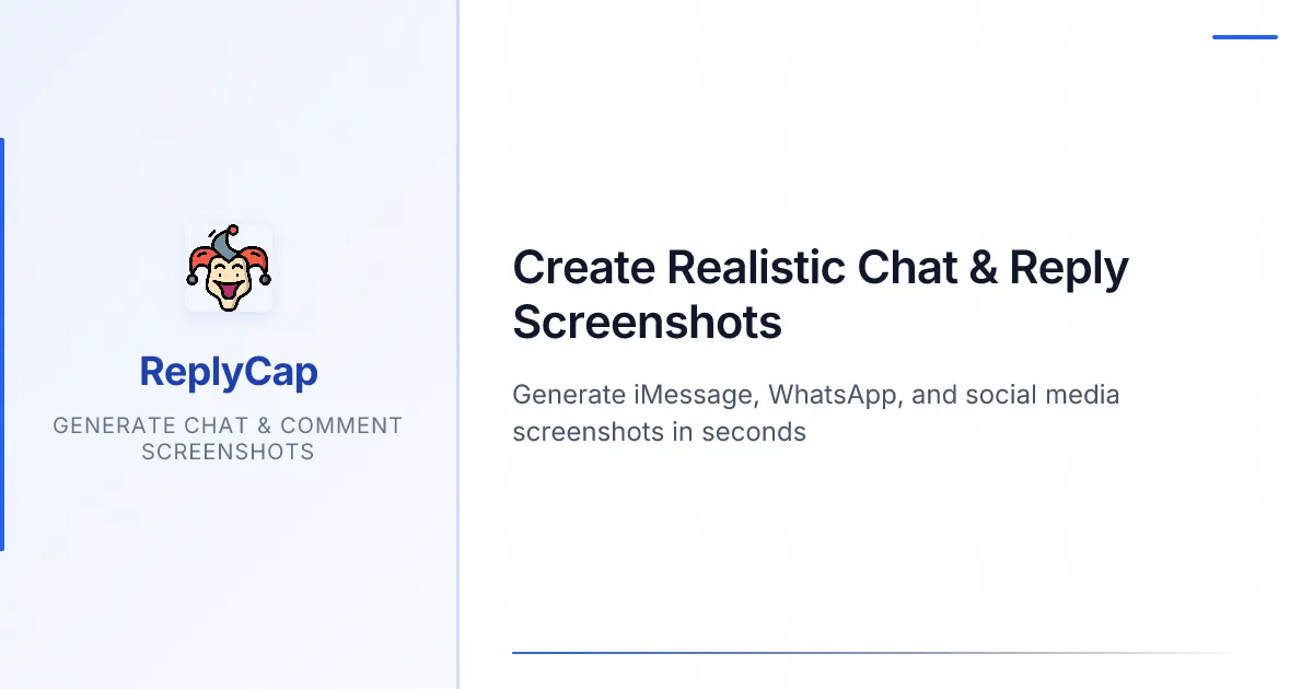 ReplyCap - Social Reply Screenshot Generator screenshot