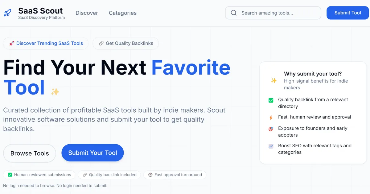 SaaS Scout screenshot