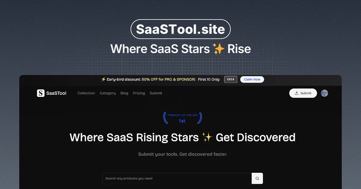 SaaSTool - Rising Star SaaS Directory screenshot