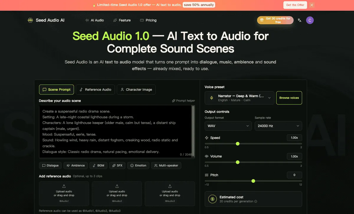 Seed Audio AI screenshot