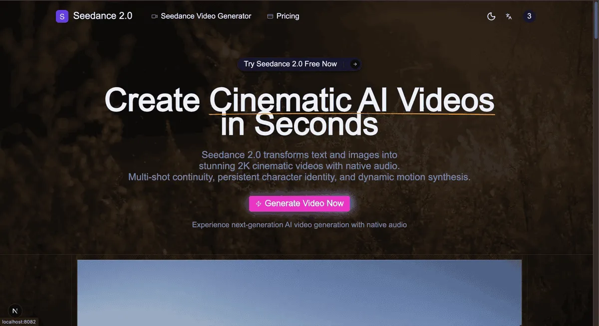 Seedance 2.0 screenshot