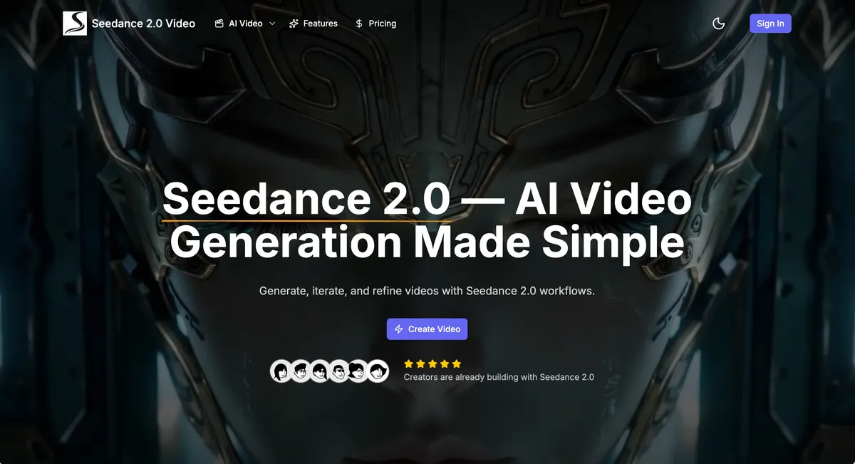 Seedance 2.0 AI Video Generator screenshot