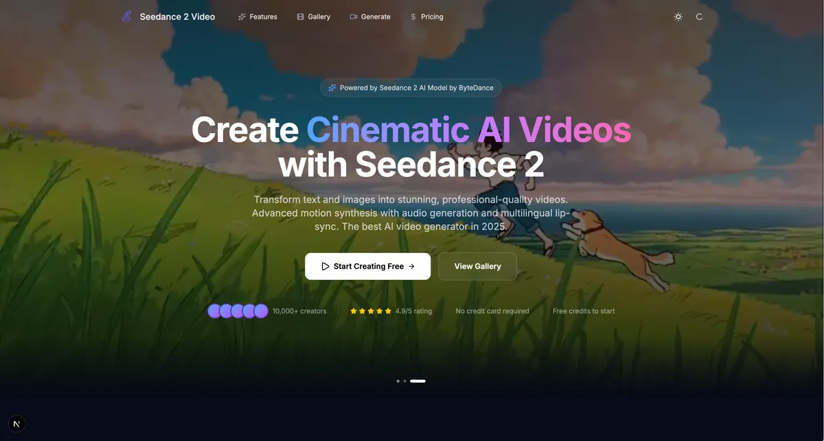 Seedance 2.0 AI Video screenshot