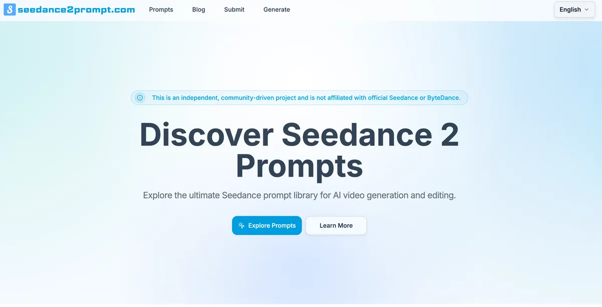 Seedance Prompt screenshot