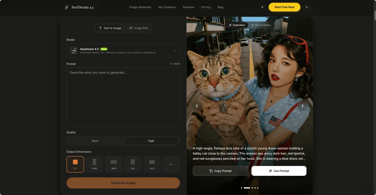 Seedream Image Generator screenshot