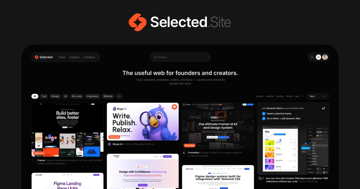Selected Site screenshot