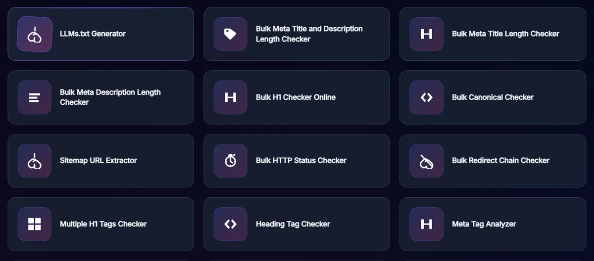 SEO Tools Hub screenshot