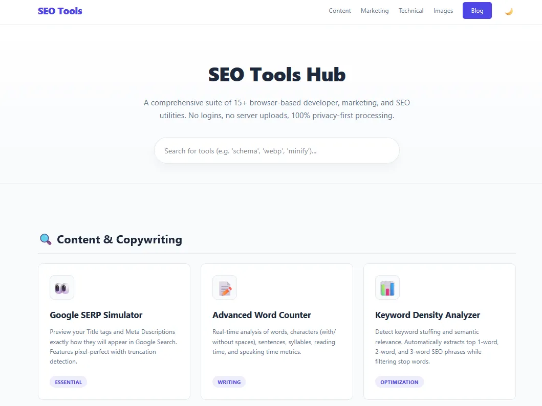 SEO Tools screenshot