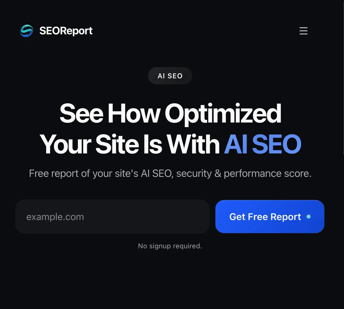 SEOReport screenshot
