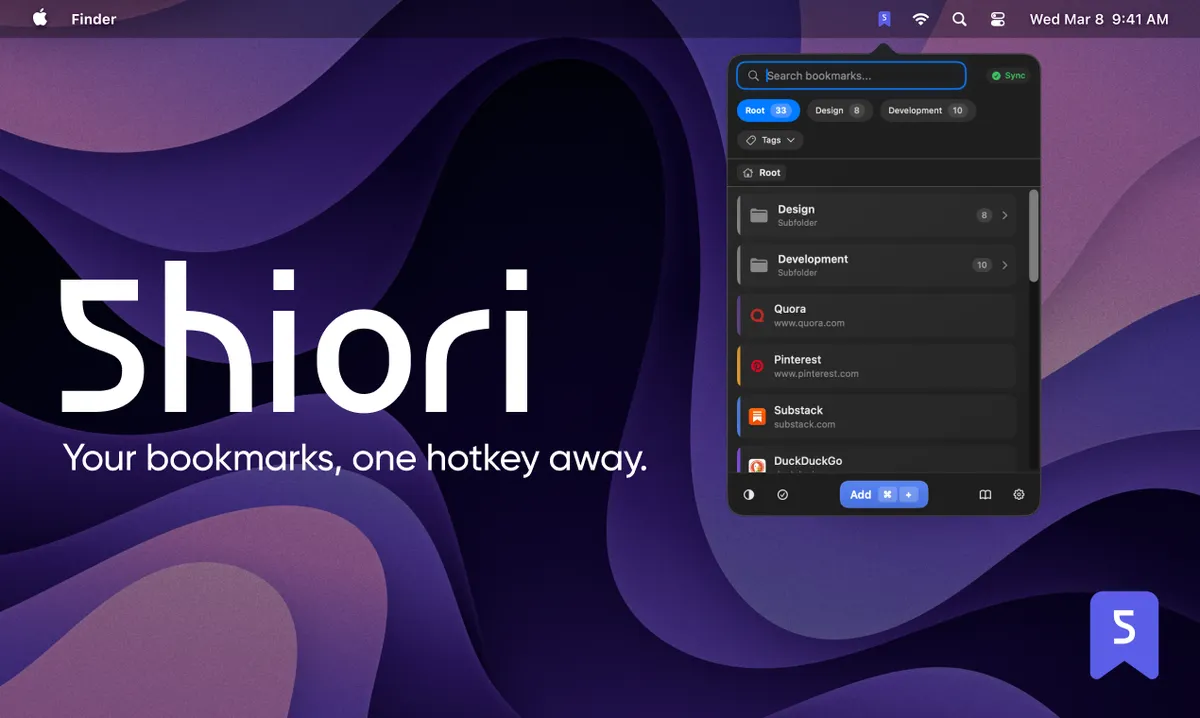 Shiori - Bookmark Manager screenshot