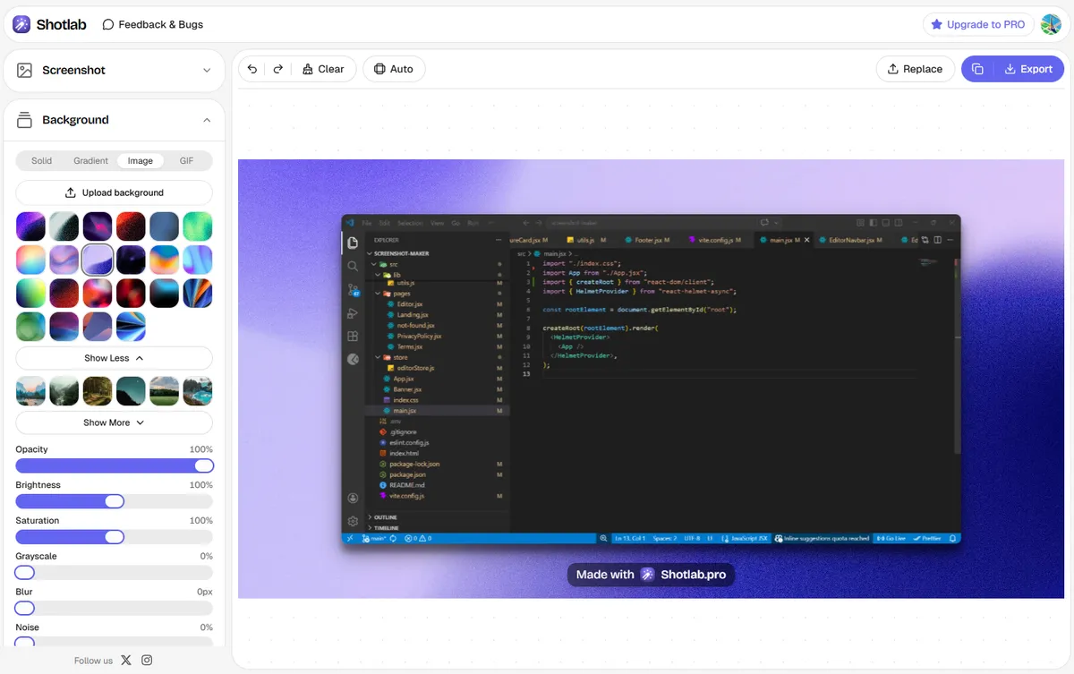 ShotLab screenshot