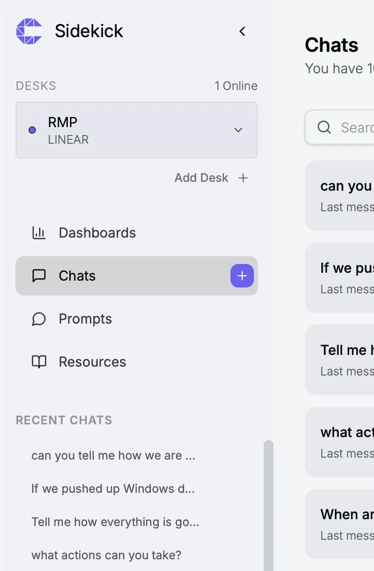 Sidekick screenshot
