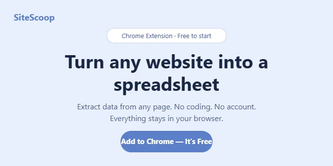 SiteScoop screenshot